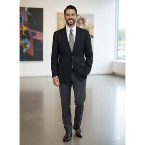 Loro Piana Hart Schaffner Marx Worsted Spun Cashmere Men Blazer Trumpeter Sz 50R